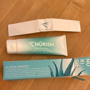 Nürish Aloe Body & Face Cream 3.4 Fl Oz (100ml), NEW